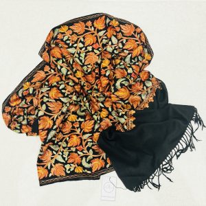 aari Black Embroidery stole aari Black Embroidery stole