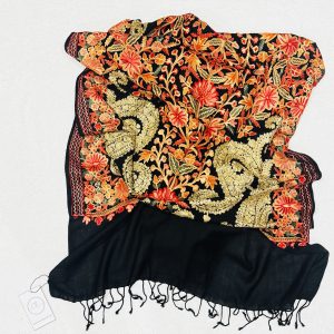 Black Embroidery stole Black Embroidery stole