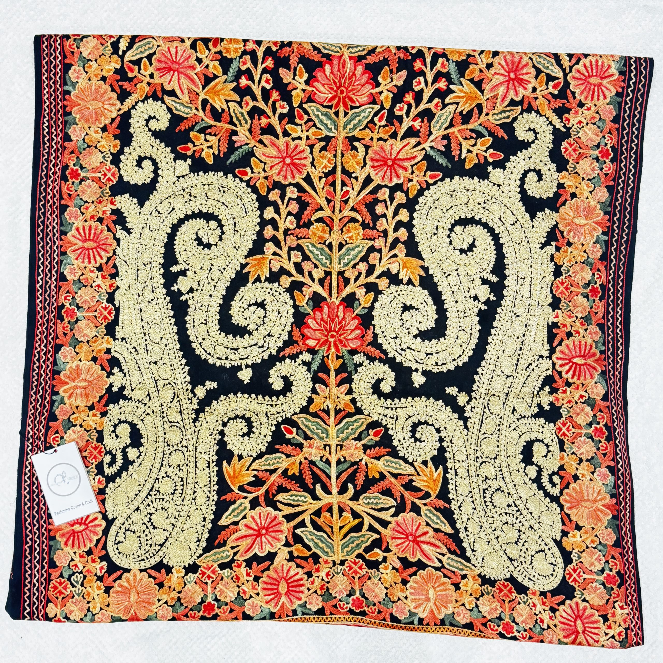 Black Embroidery stole Black Embroidery stole