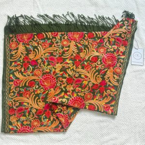 green embroidery stole green embroidery stole