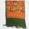 green embroidery stole shawl green embroidery stole shawl