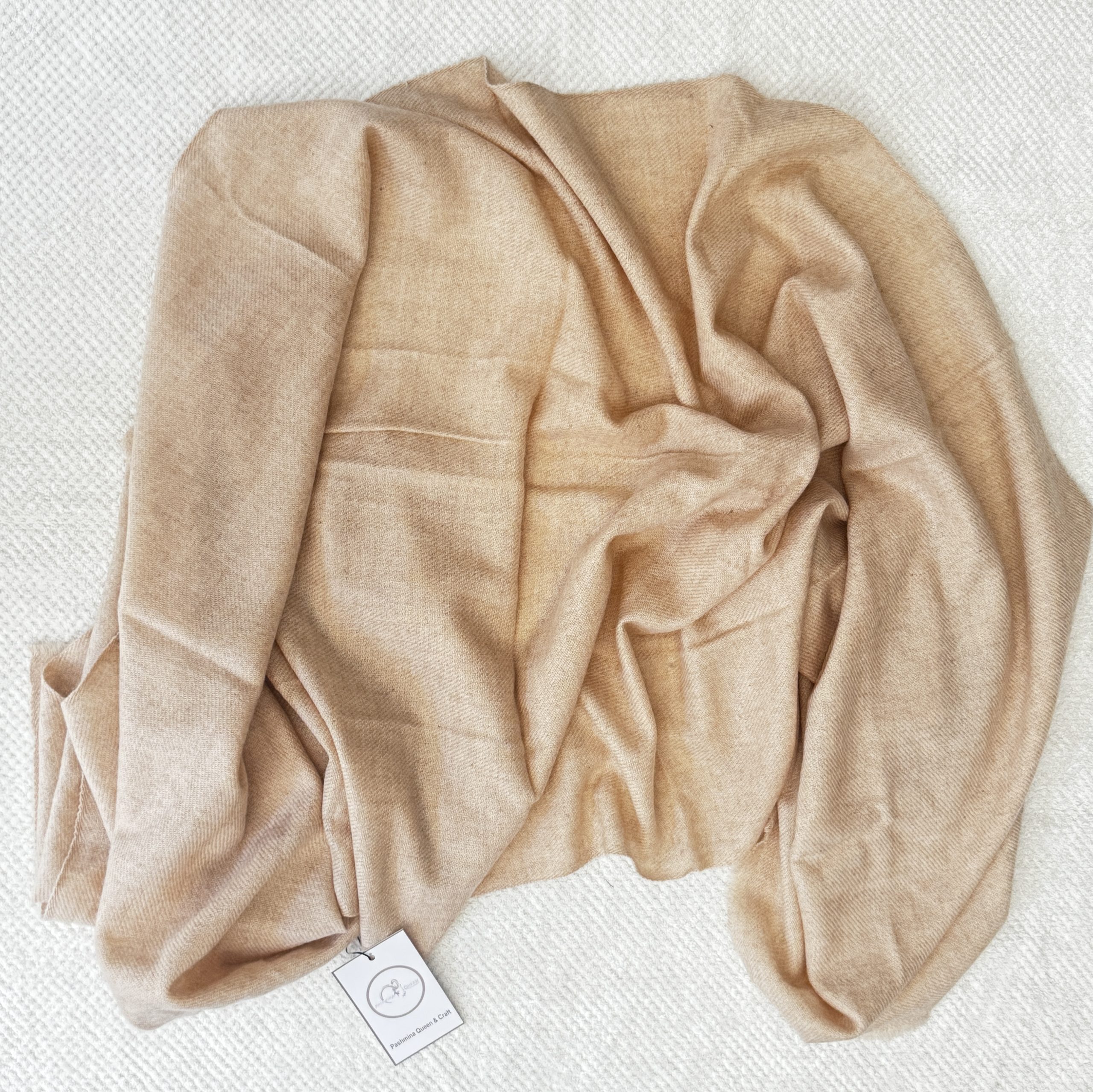 Exclusive Beige Cashmere Shawl