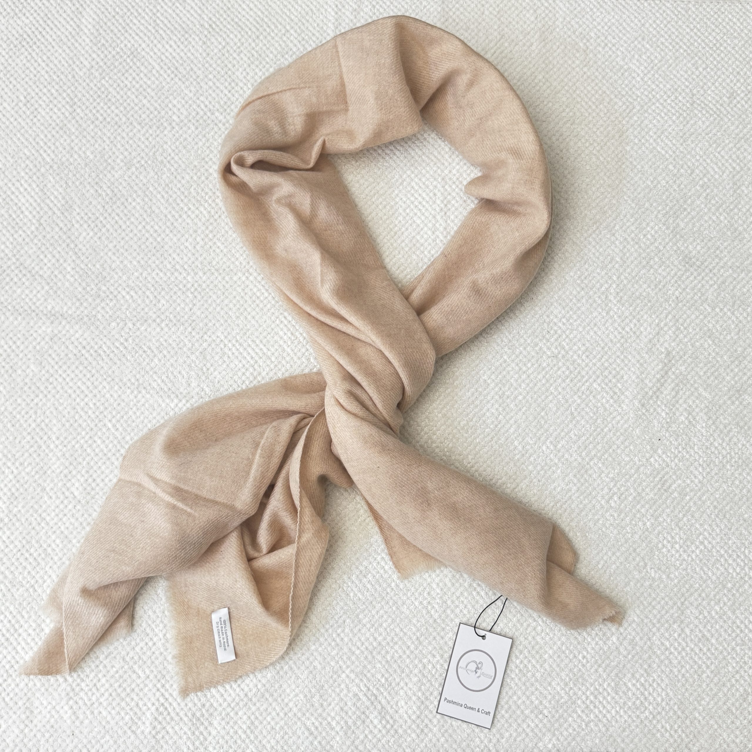 Exclusive Beige Cashmere Shawl