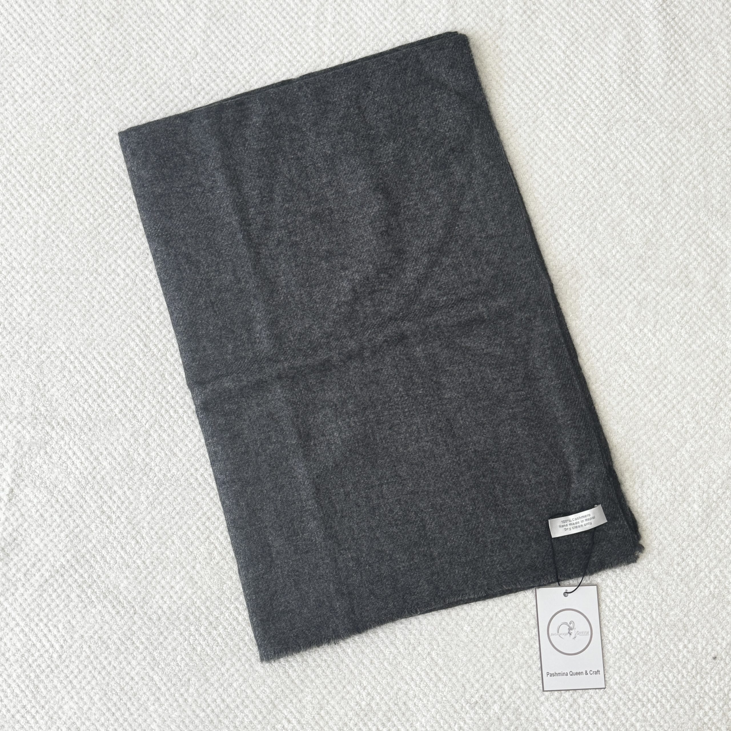 Dark Grey Cashmere Shawl