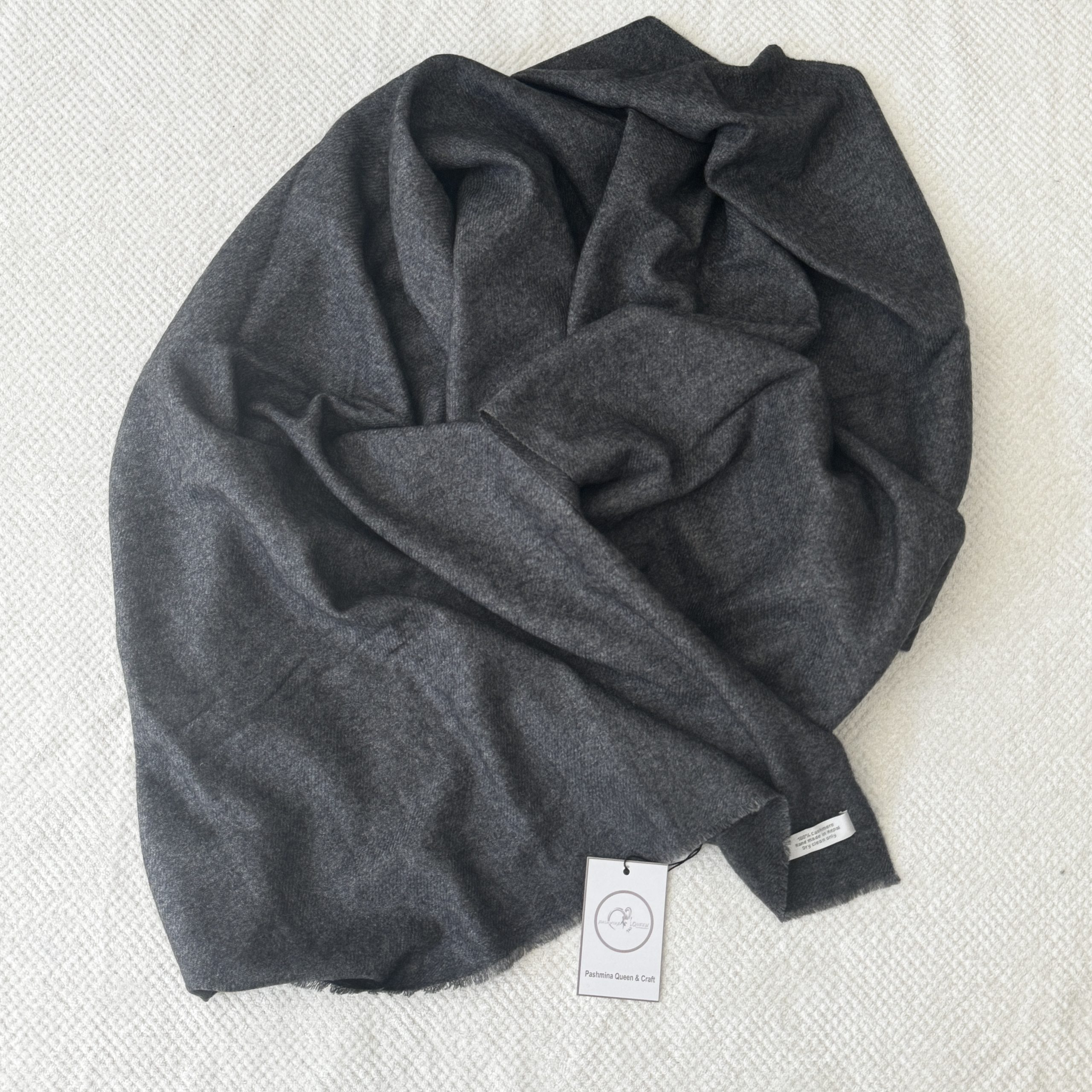 Dark Grey Cashmere Shawl