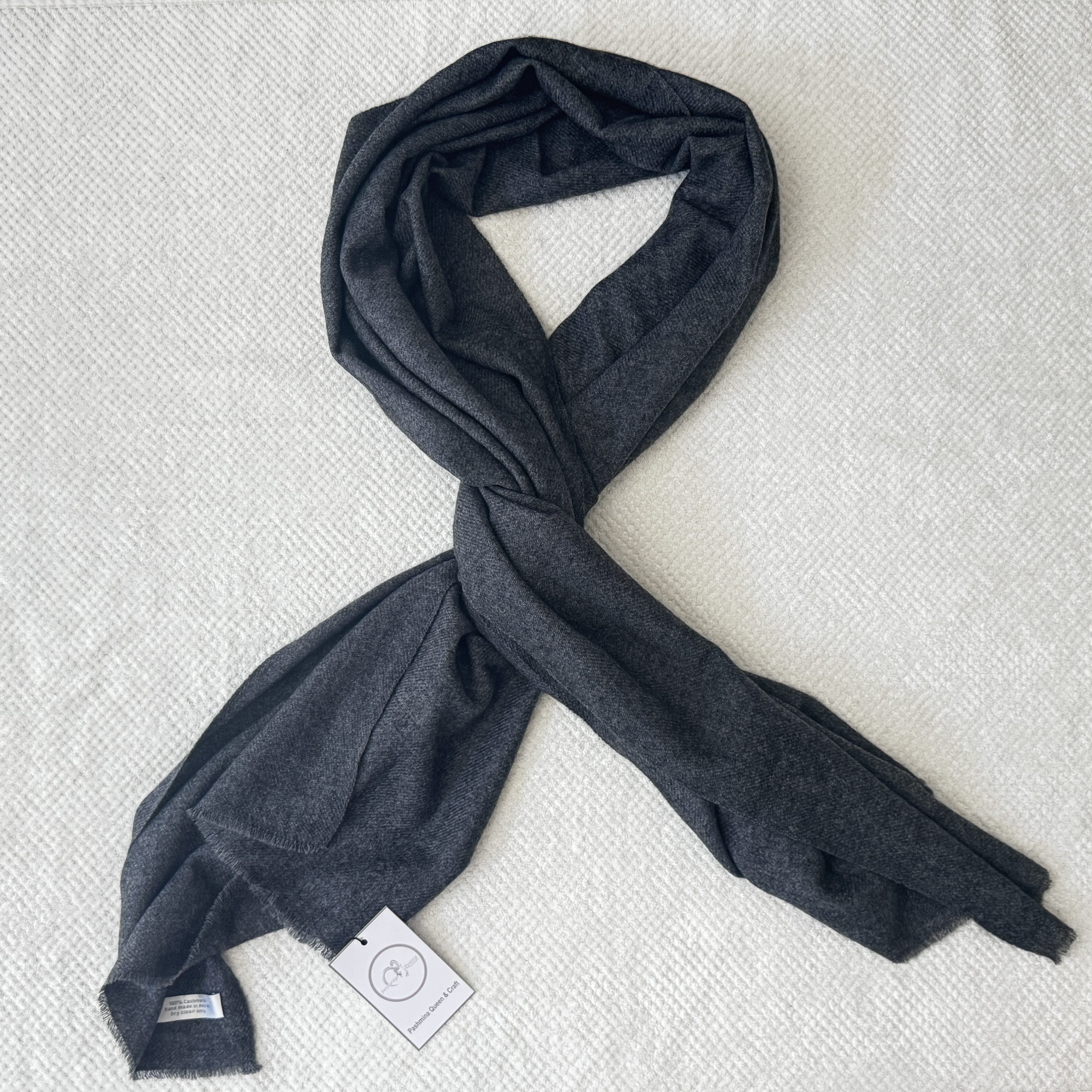 Dark Grey Cashmere Shawl