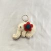 white elephant felt keychain white elephant felt keychain