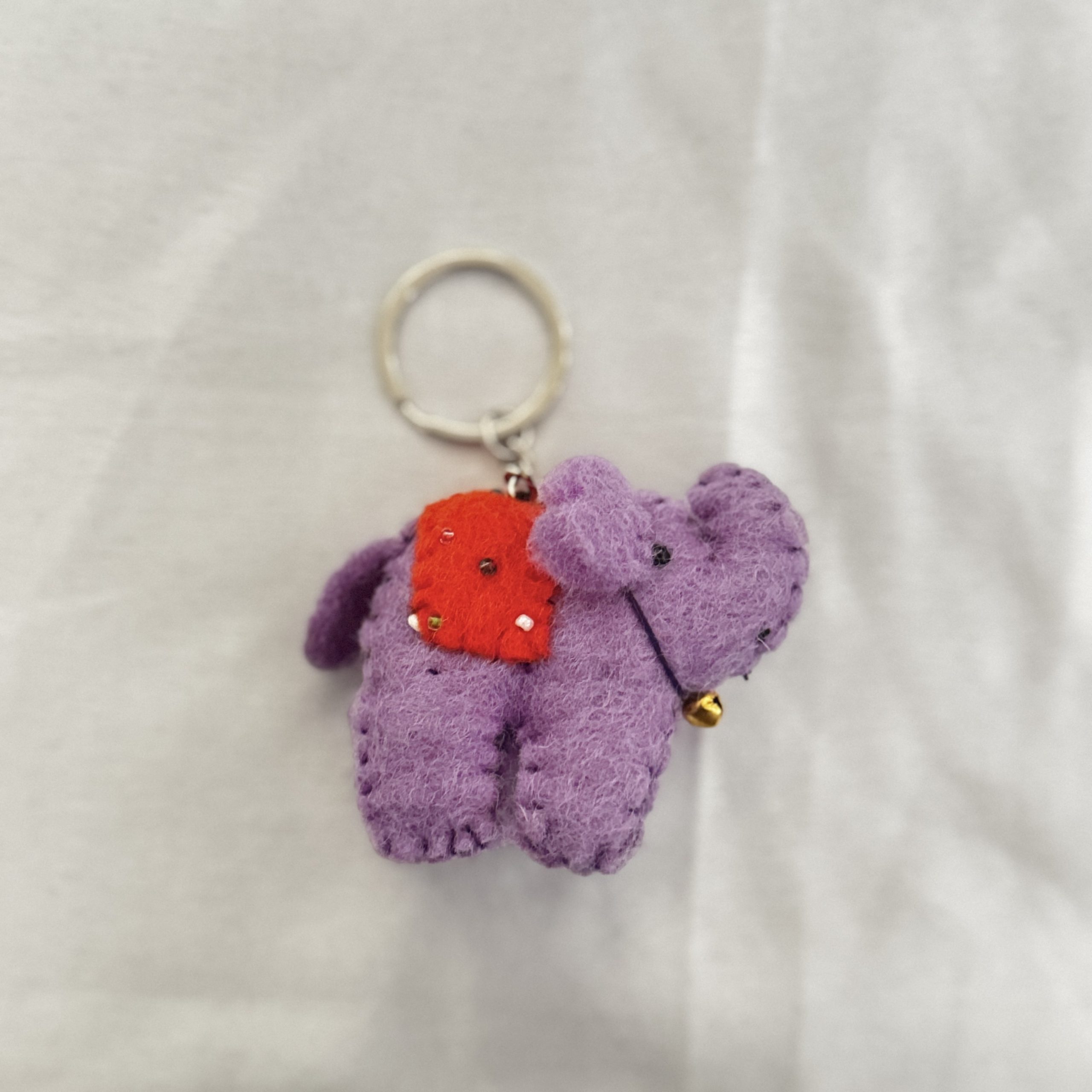 pink elephant felt keychain pink elephant felt keychain