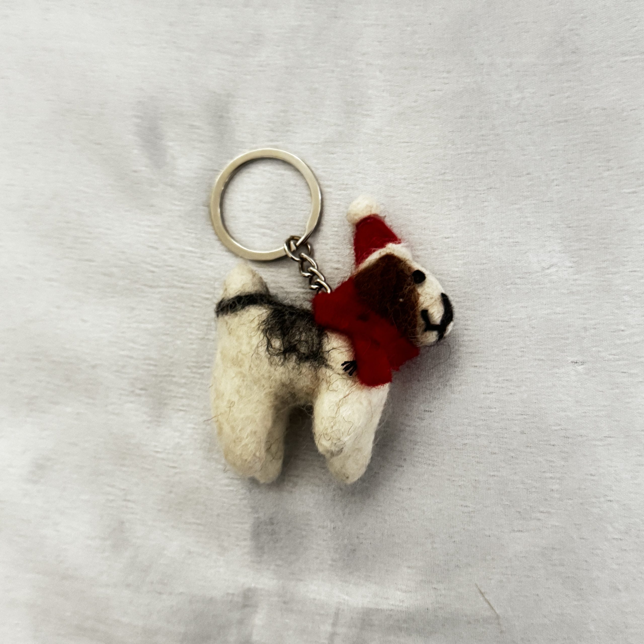 Christmas dog felt keychain Christmas dog felt keychain