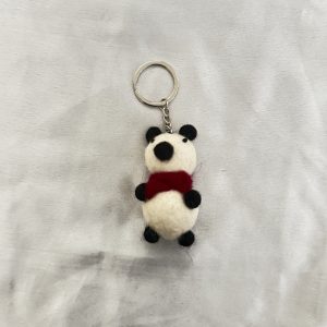 panda felt keychain panda felt keychain