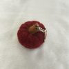 red pumpkin felt keychain