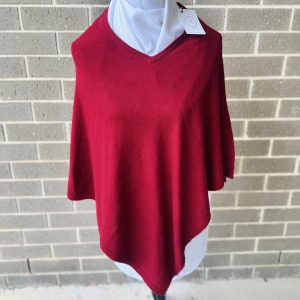 Pashmina poncho maroon handmade in Nepal