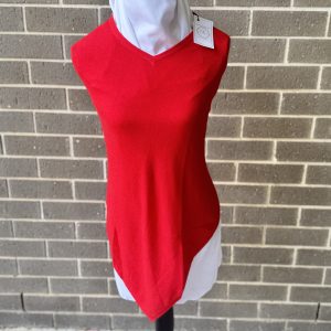 Bright Red Pashmina Poncho