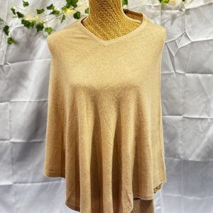 Pashmina poncho cream handmade in Nepal