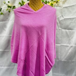 Pashmina poncho baby pink handmade in Nepal
